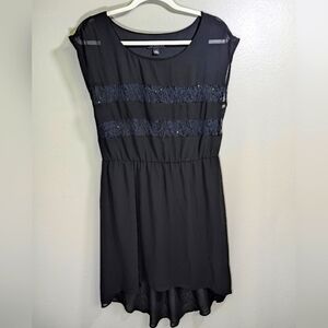 I.N. San Francisco women's black dress with lace and sequins size L
